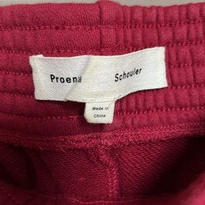 Proenza Schouler burgundy sweatpants, S